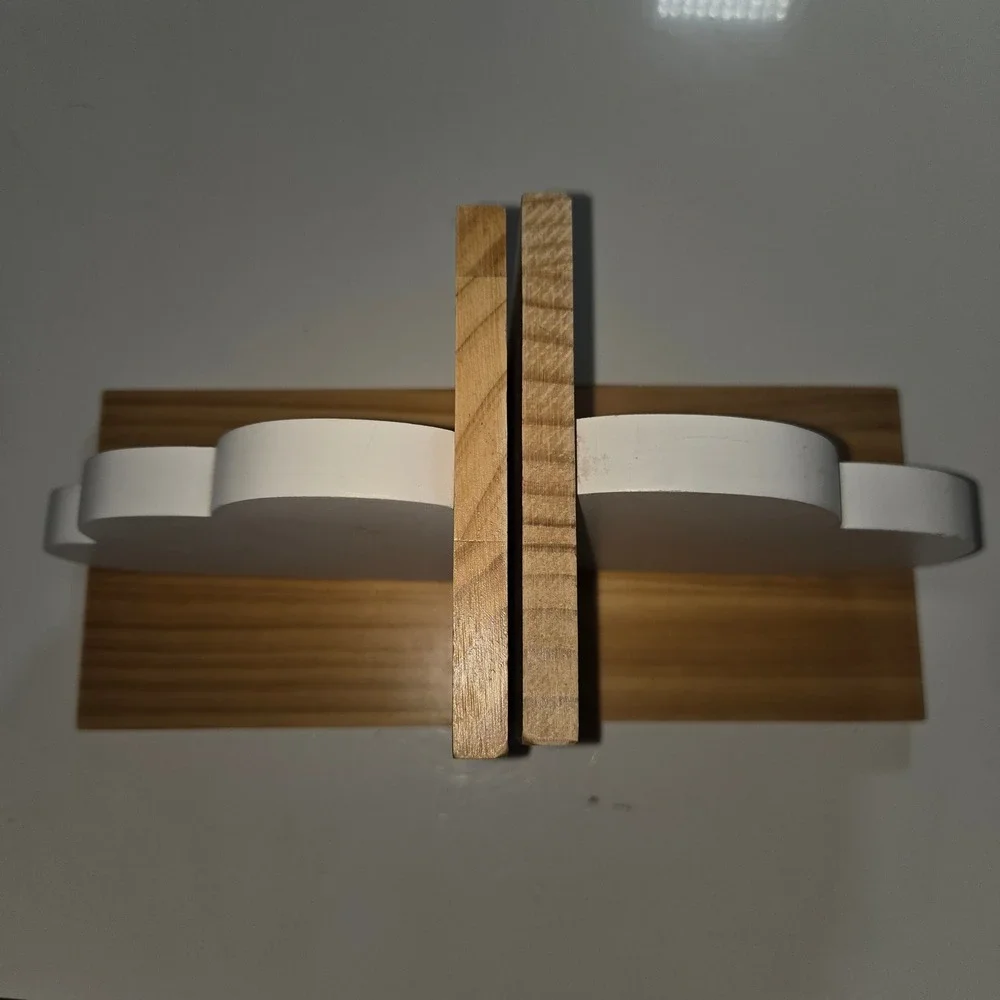 Target Cloud Wooden Bookends White Natural Wood Nursery Decor 030029301